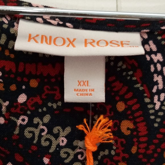 Knox Rose Women's Long Sleeve Button-Front Night Sky Dress in Size XXL - Picture 3 of 10